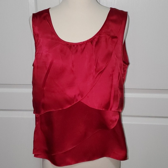 Talbots Tops - 2/$20 VINTAGE TALBOTS SILK RED BLOUSE (10)